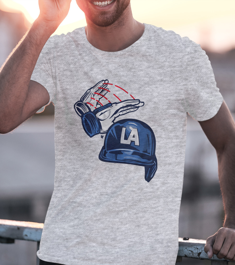 LA Baseball Catcher Dunk Gesture T-Shirt
