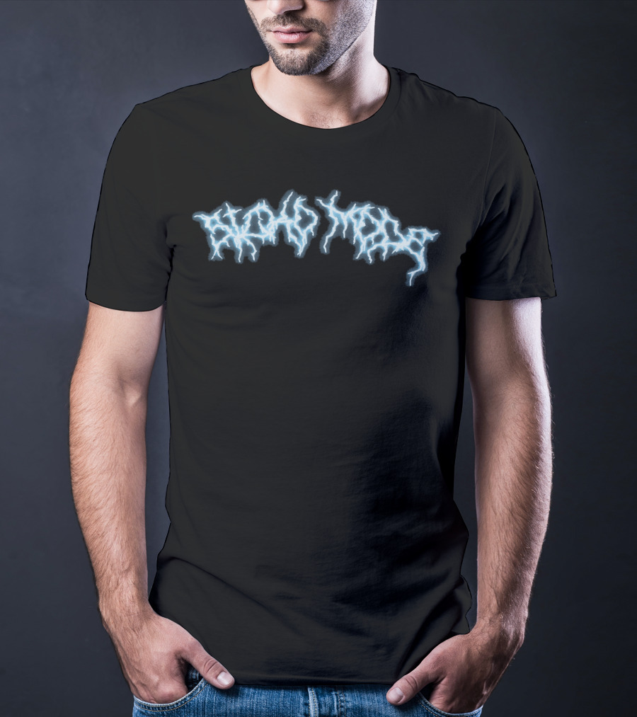 Astroworld Merch Alpha Male Lightning Text T-Shirt