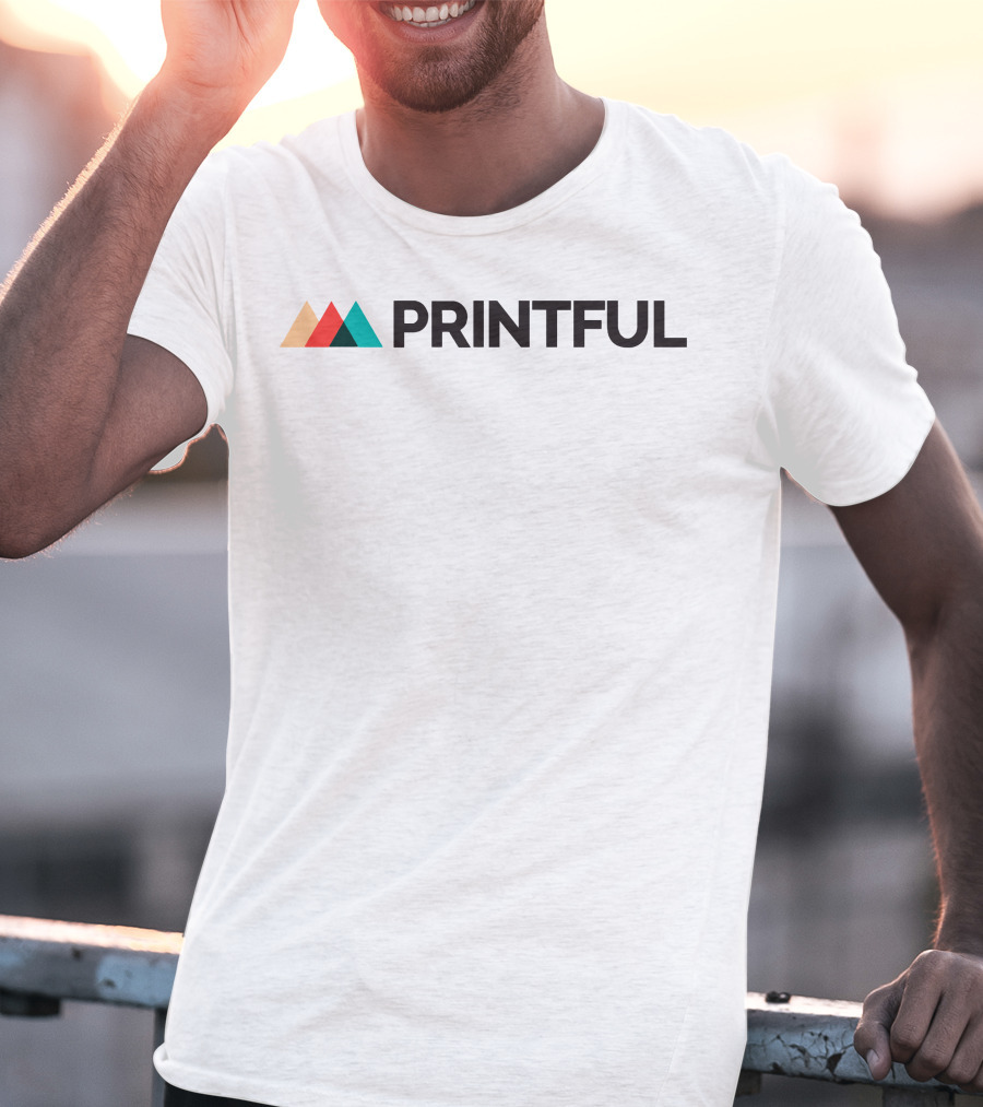 PRINTFUL Triangular Logo Emblem T-Shirt