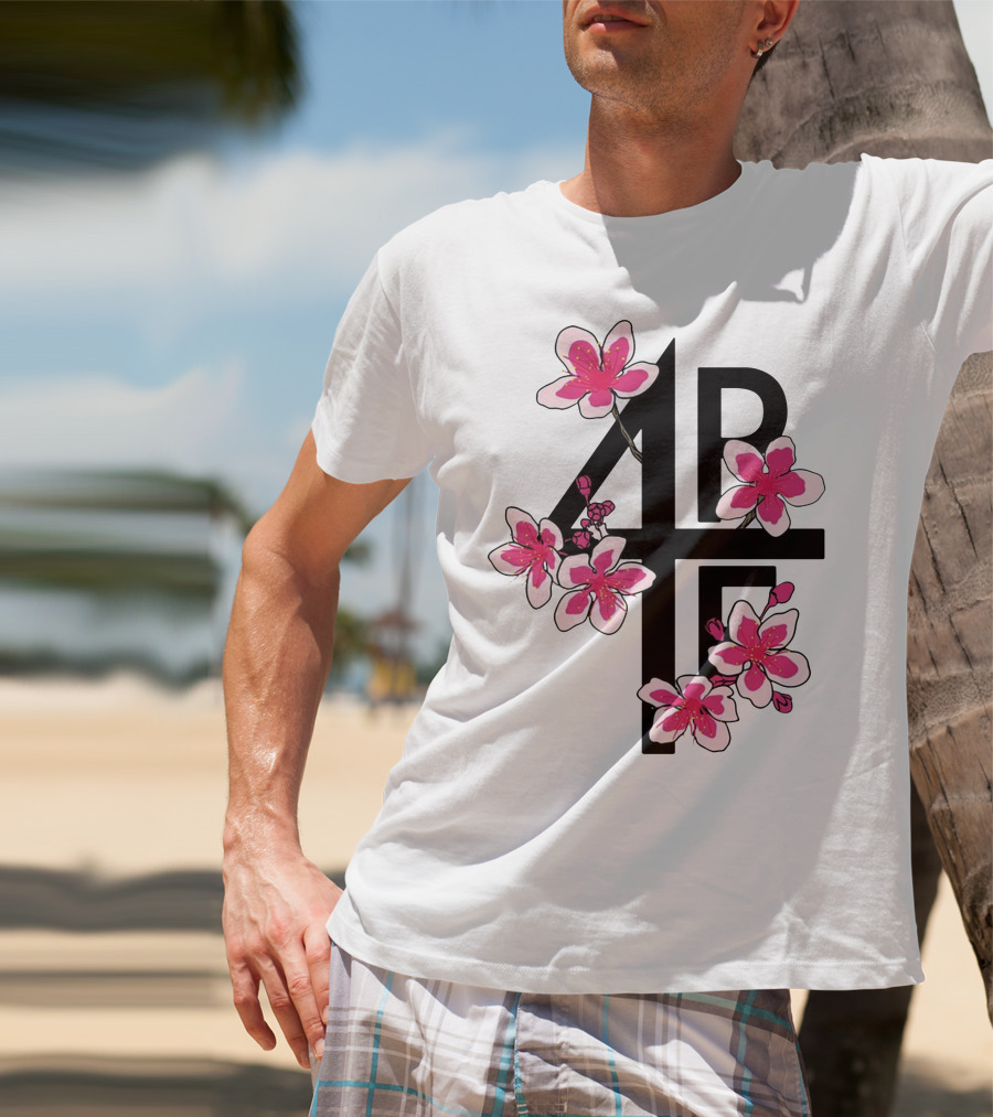 4PF Cherry Blossom Floral Motif T-Shirt