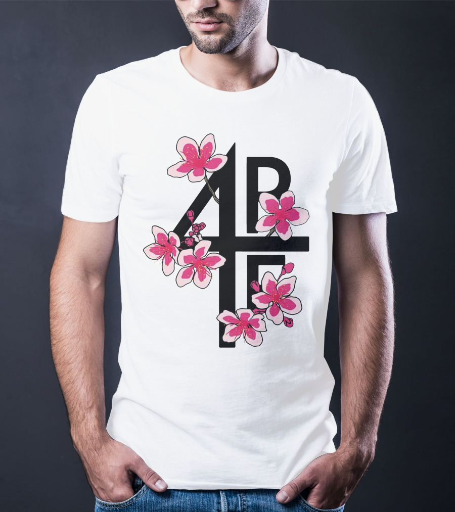 4PF Cherry Blossom Floral Motif T-Shirt
