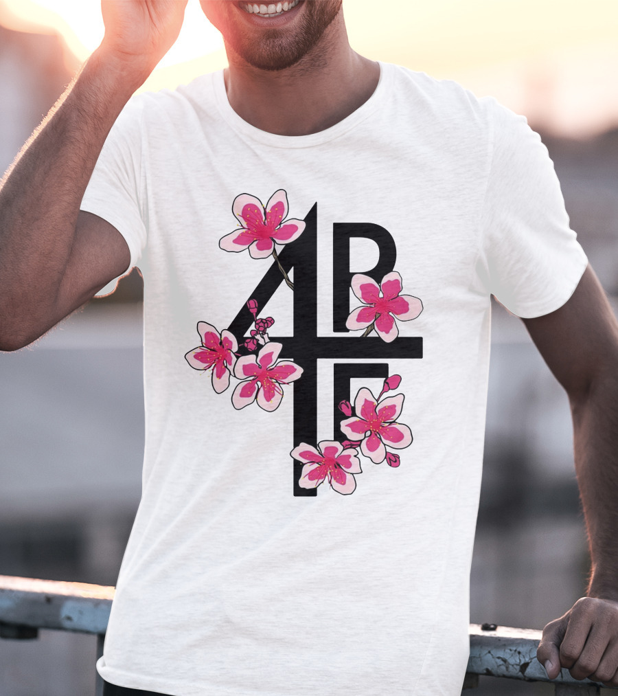 4PF Cherry Blossom Floral Motif T-Shirt