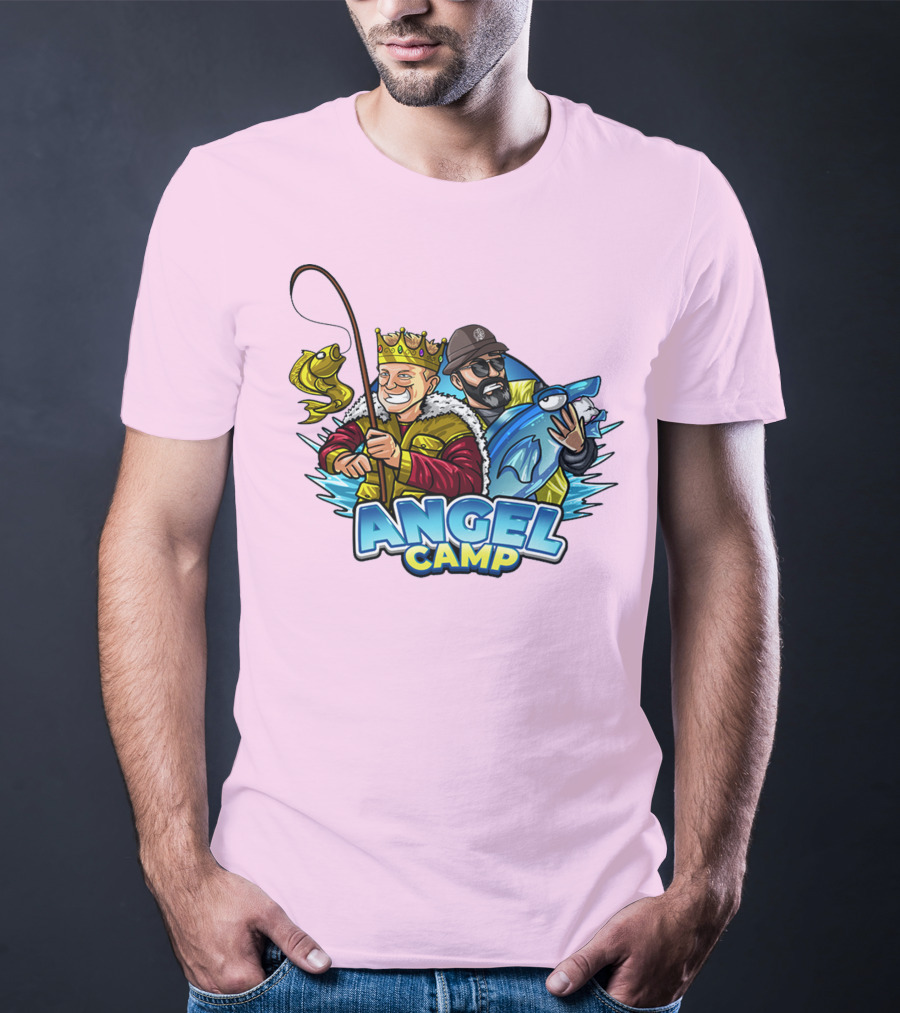 Angel Camp Fishing King And Blue Shark T-Shirt