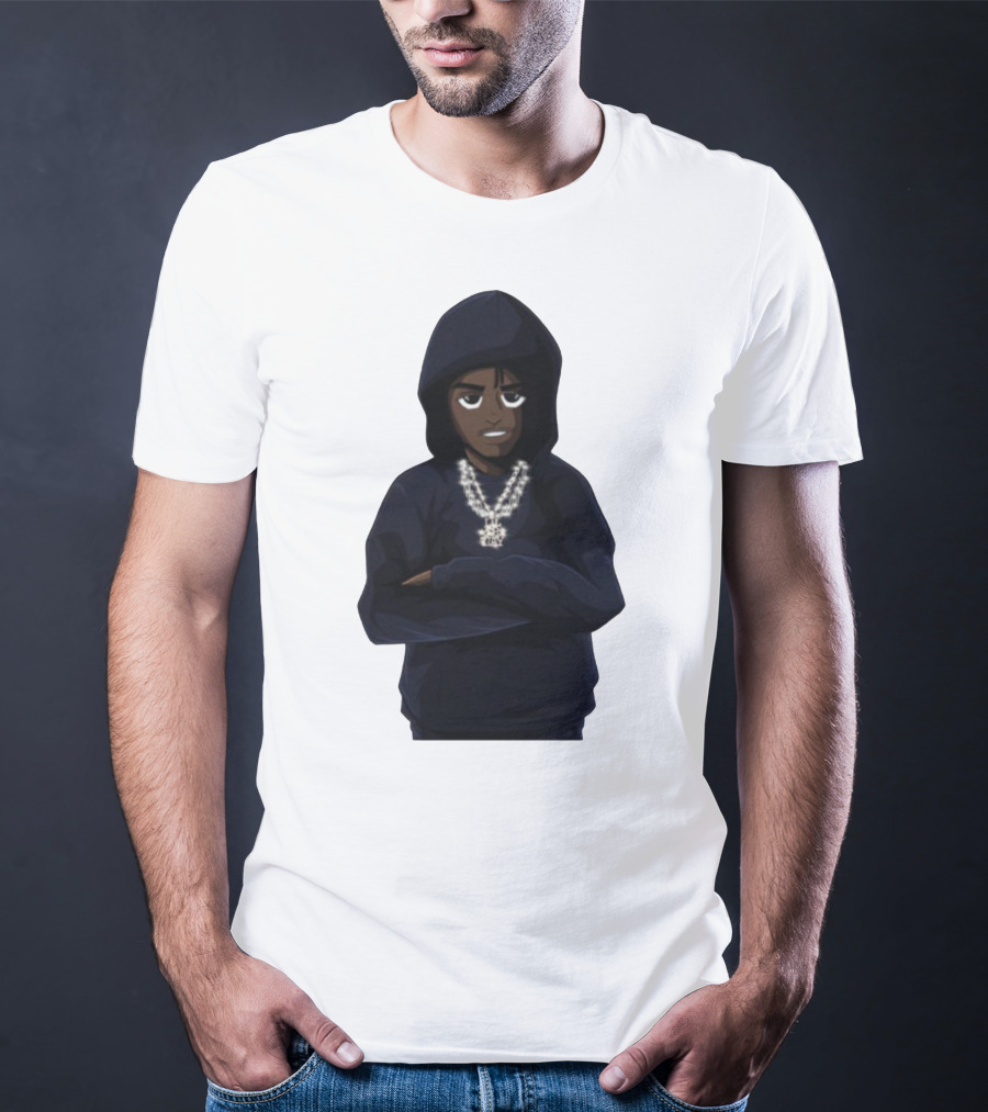 Lil Tjay Merch Hoodie Character With Chains T-Shirt