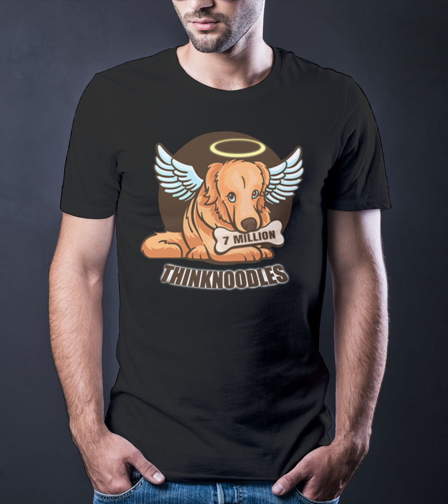 THINKNOODLES 7 MILLION WINGS HALO DOG BONE T-Shirt