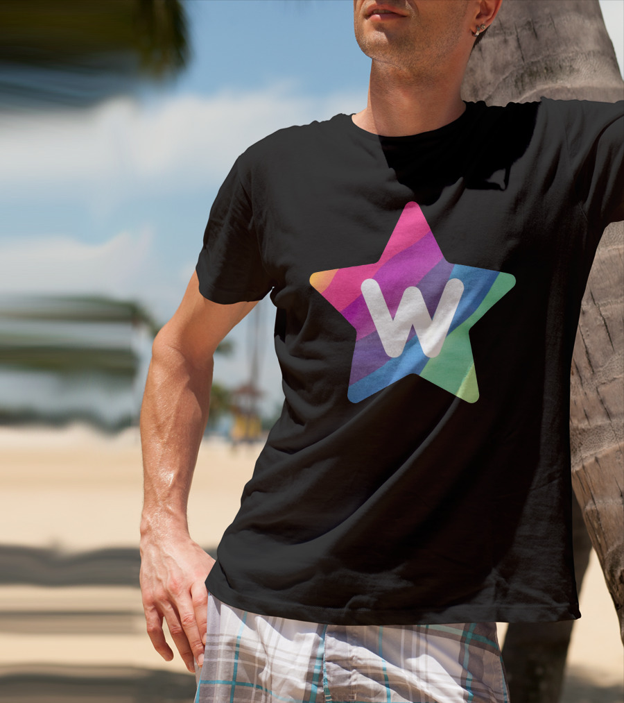 W Star Rainbow Rocket Merch T-Shirt