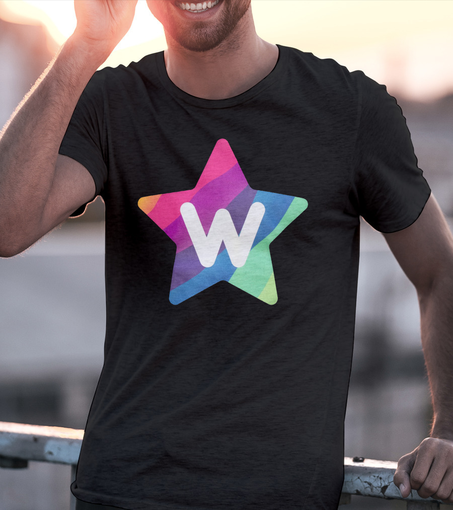 W Star Rainbow Rocket Merch T-Shirt