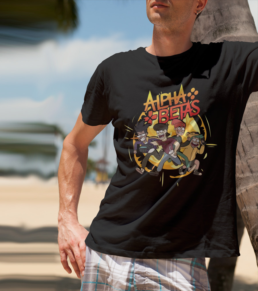 Alpha Betas Animated Characters Action Scene T-Shirt