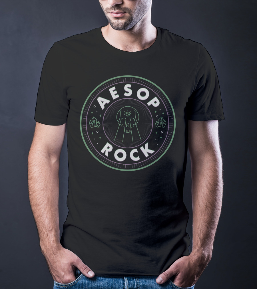 AESOP ROCK Cosmic Crystal Owl Circle T-Shirt