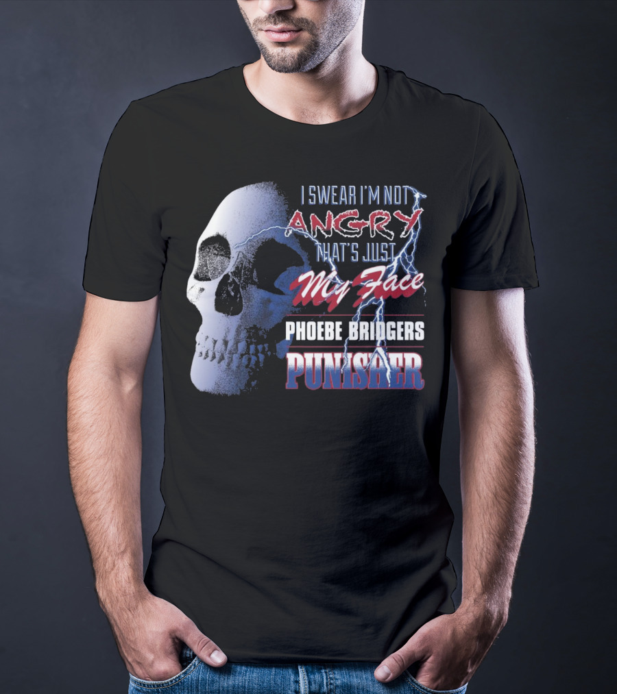 I Swear I'm Not Angry That's Just My Face Phoebe Bridgers Punisher T-Shirt