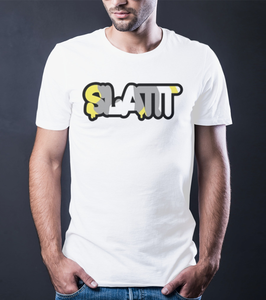 SLATT Graffiti Drip Bold Block Letters T-Shirt