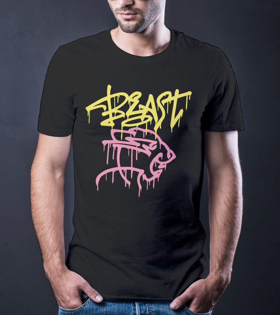 BEAST Graffiti Dripping Panther T-Shirt