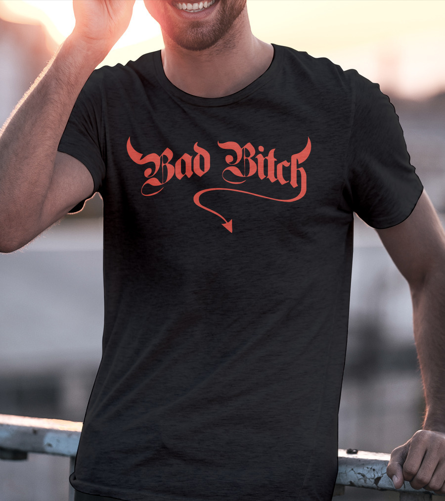 Bad Bitch Nikita Dragun Merch Red Devil Horns And Tail T-Shirt