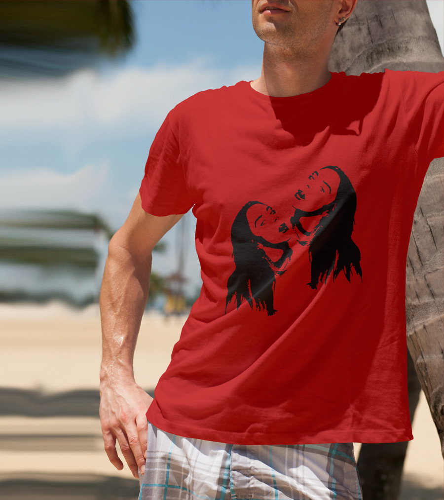 Billie Eilish Merch Stay Home Red Double T-Shirt
