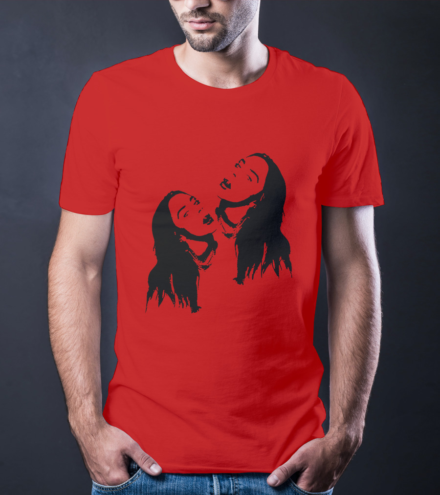 Billie Eilish Merch Stay Home Red Double T-Shirt