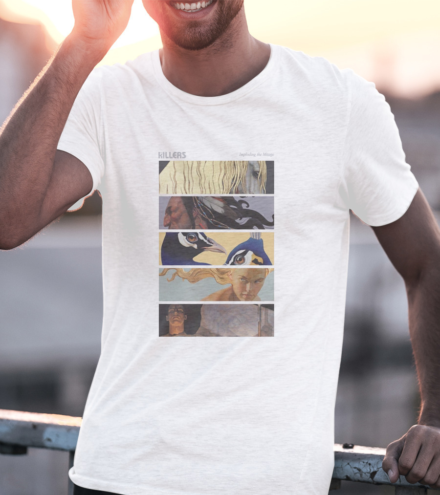 Killers Imploding The Mirage Peacocks Imagery Collage T-Shirt