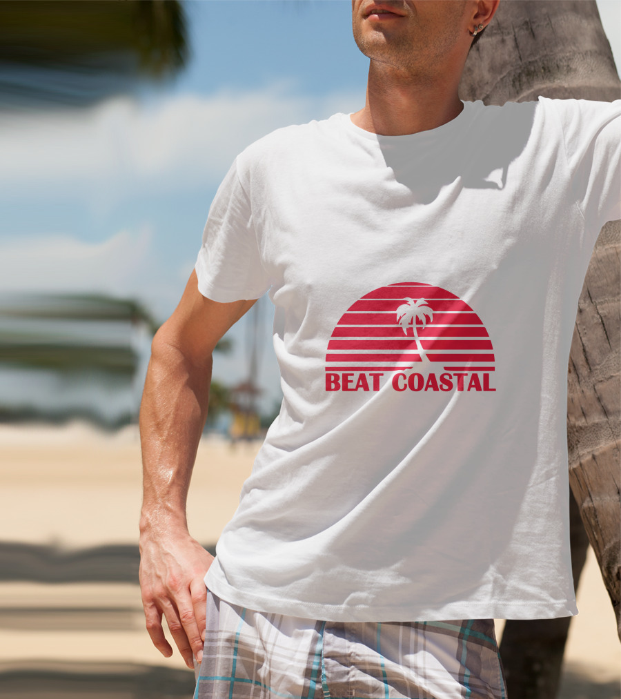 Beat Coastal Sunset Palm Tree T-Shirt