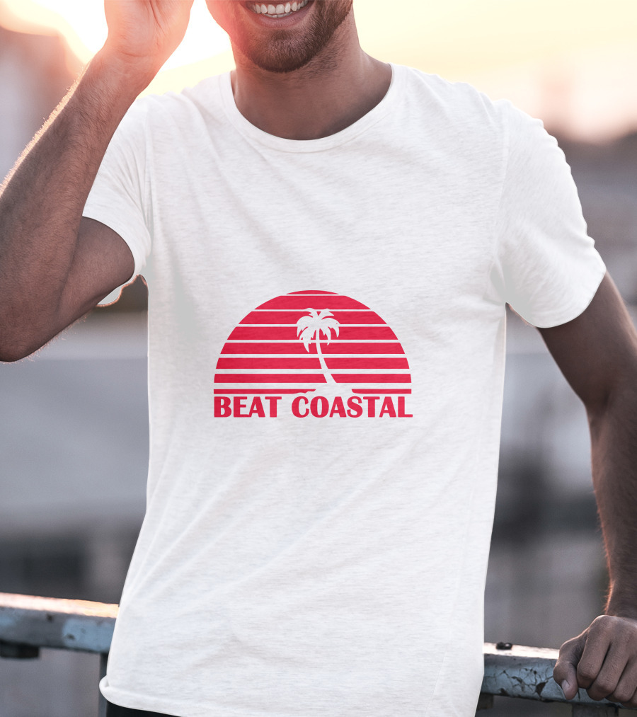 Beat Coastal Sunset Palm Tree T-Shirt