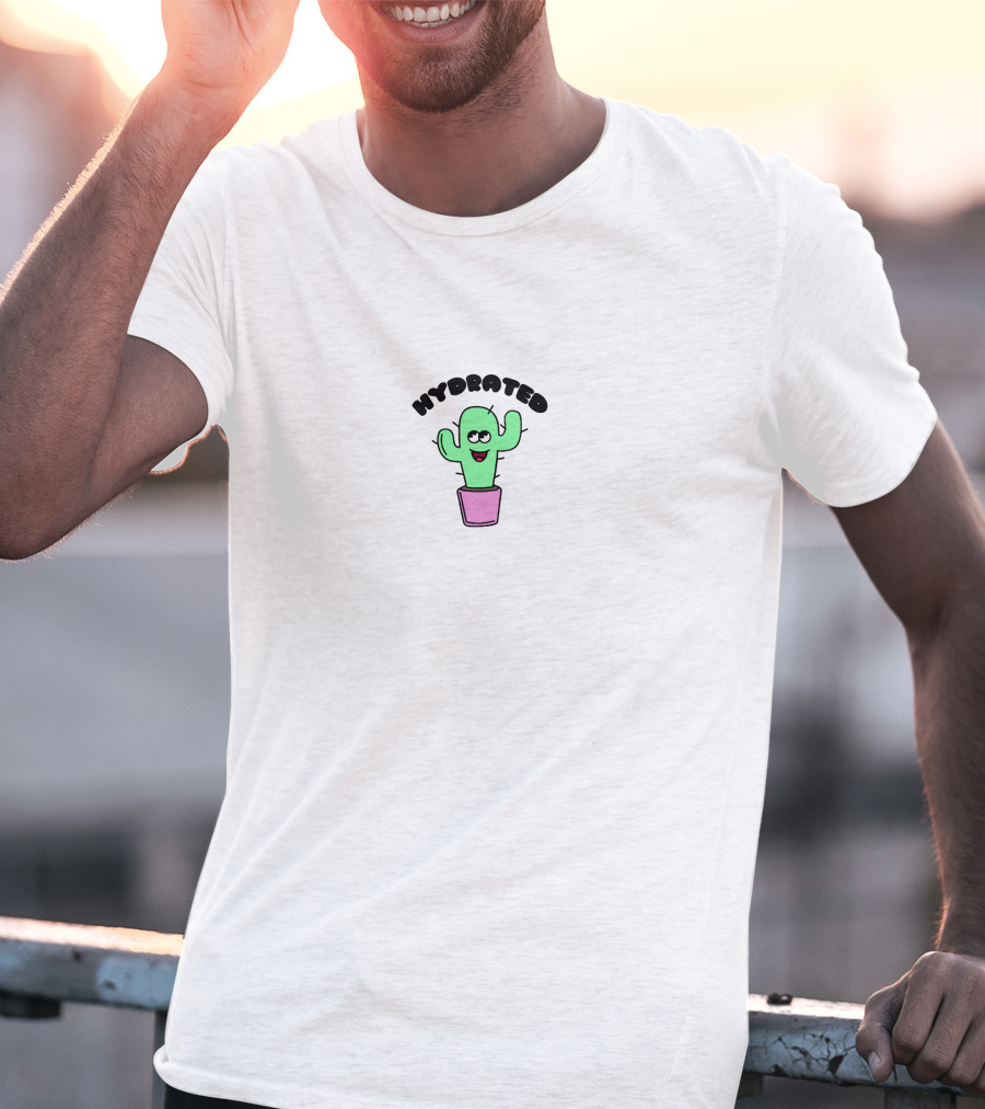 Amazingphilshop Happy Cactus Hydrated T-Shirt