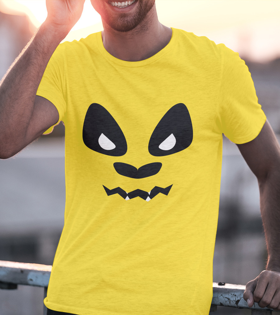 Sapnap Merch Halloween Panda Face Yellow T-Shirt