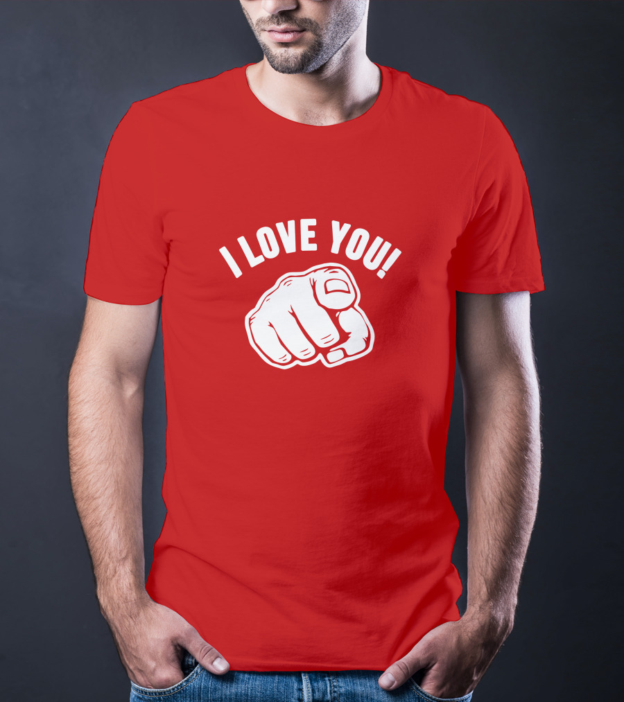 I Love You Fist Motif T-Shirt