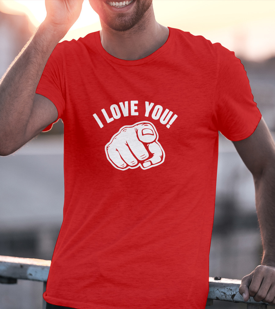 I Love You Fist Motif T-Shirt