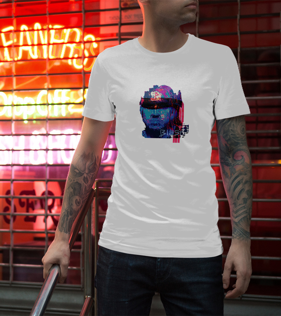 Blast Love Store Neon Abstract Visor Face T-Shirt