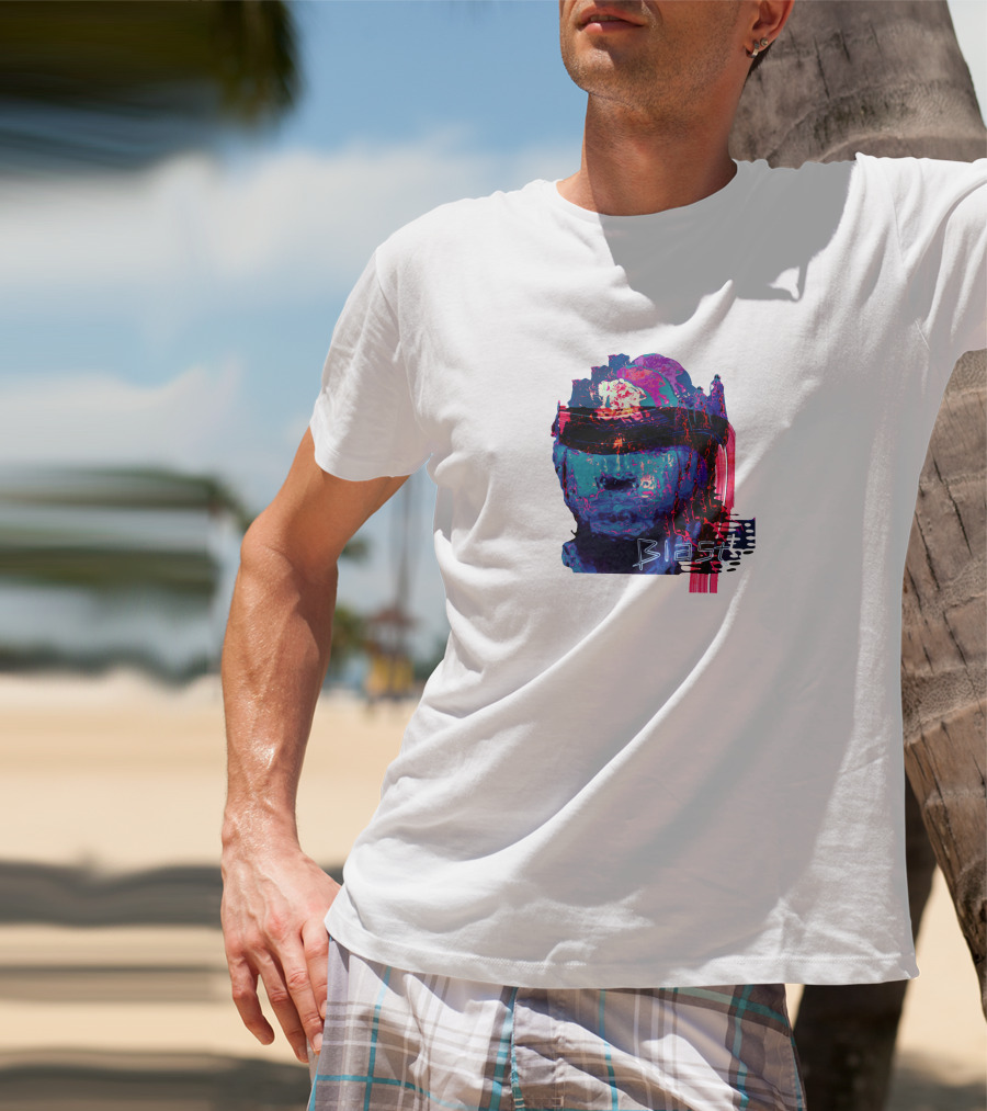 Blast Love Store Neon Abstract Visor Face T-Shirt