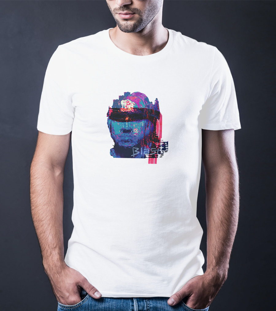 Blast Love Store Neon Abstract Visor Face T-Shirt