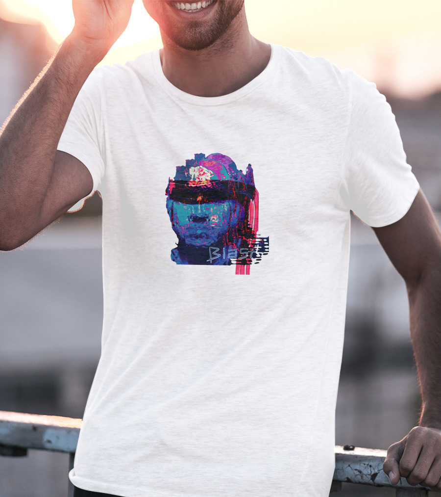 Blast Love Store Neon Abstract Visor Face T-Shirt