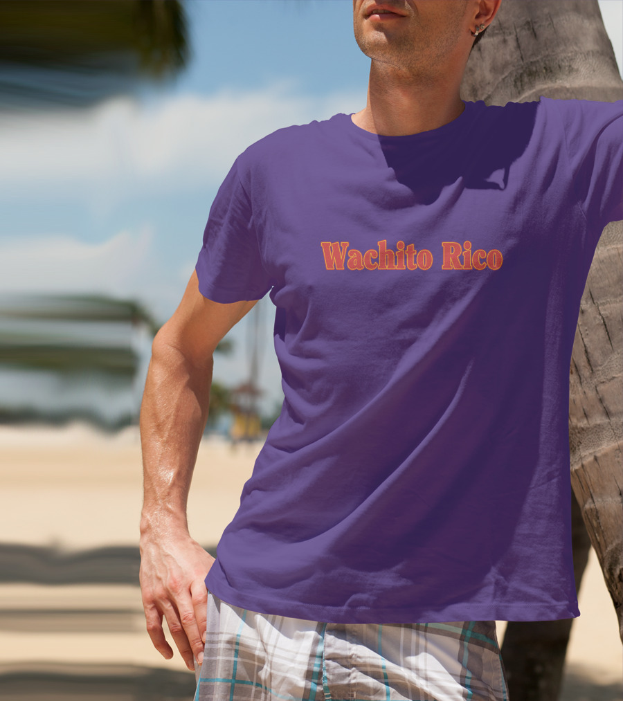 Wachito Rico Purple Text T-Shirt