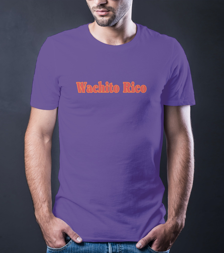 Wachito Rico Purple Text T-Shirt