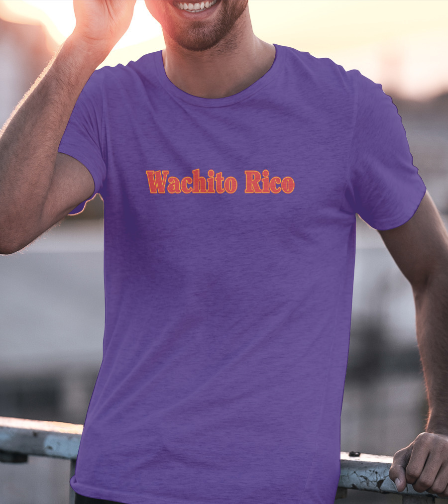 Wachito Rico Purple Text T-Shirt