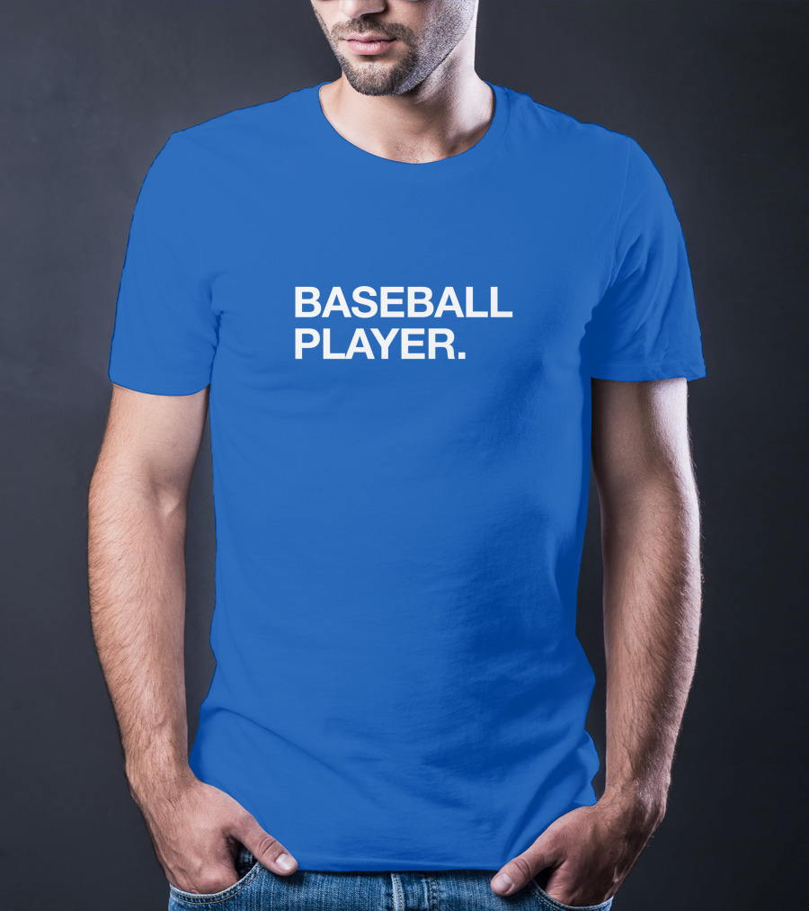Scott Changnon Baseball Player Blue Text T-Shirt
