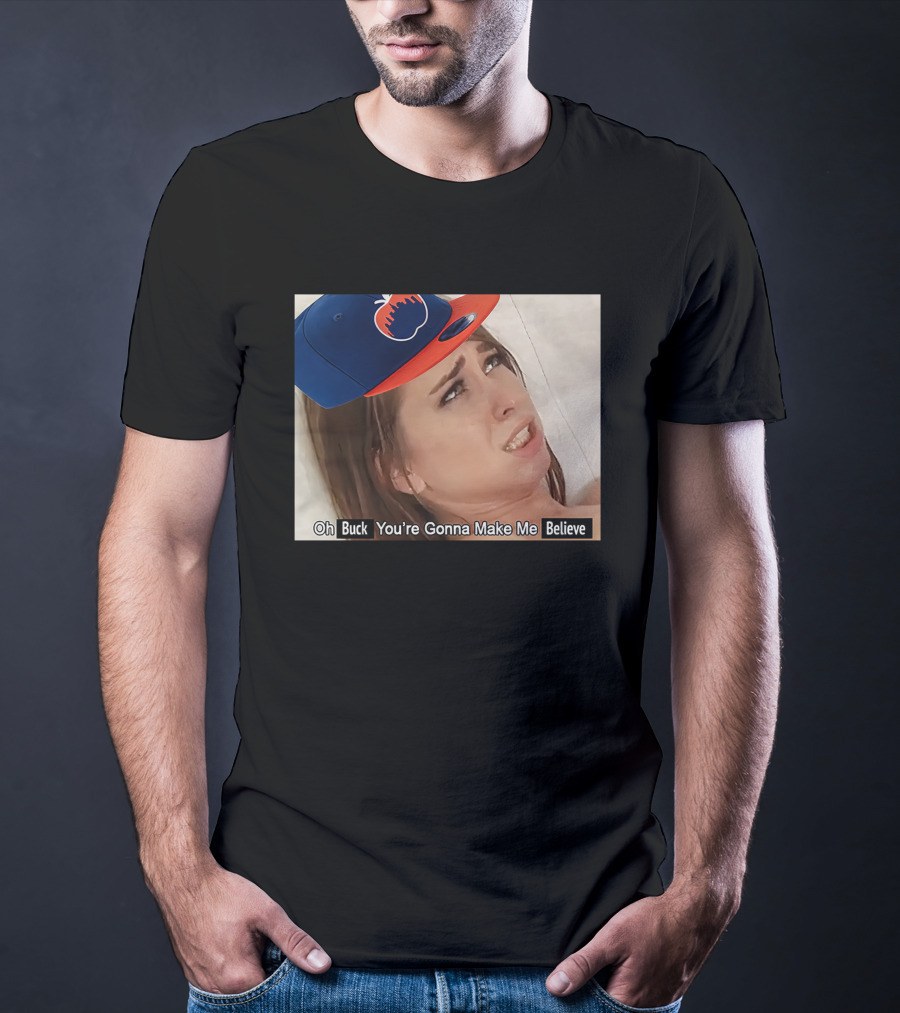 KFC Radio Oh Buck You're Gonna Make Me Believe Mets Hat Image T-Shirt