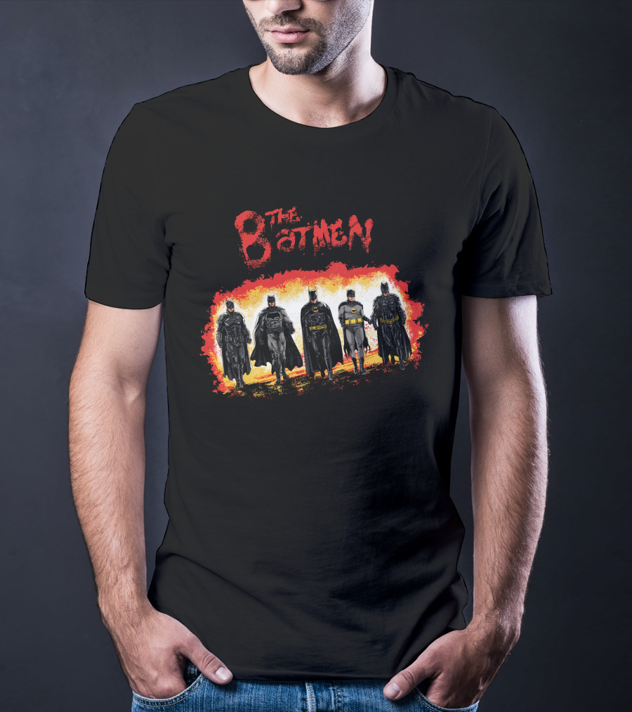 The Batmen Vintage Comic Style Heroes Ensemble T-Shirt