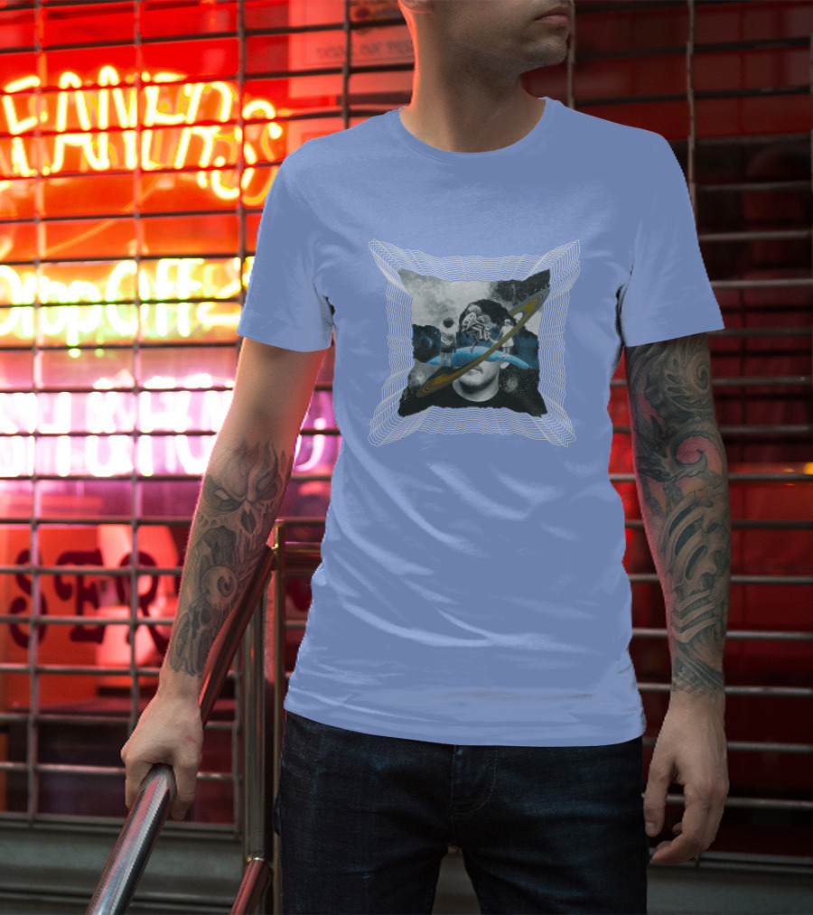 Captain Cloak Brandiswm Inward Astronaut Rings James Mark T-Shirt