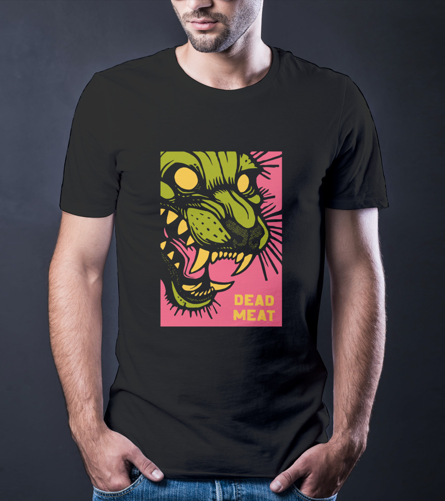 Stablercake Dead Meat Neon Tiger Face T-Shirt