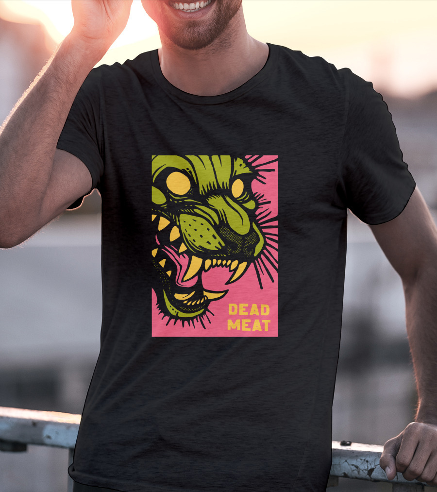 Stablercake Dead Meat Neon Tiger Face T-Shirt