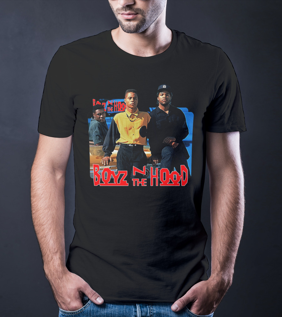 Boyz N The Hood Movie Characters Standing By Car T-Shirt