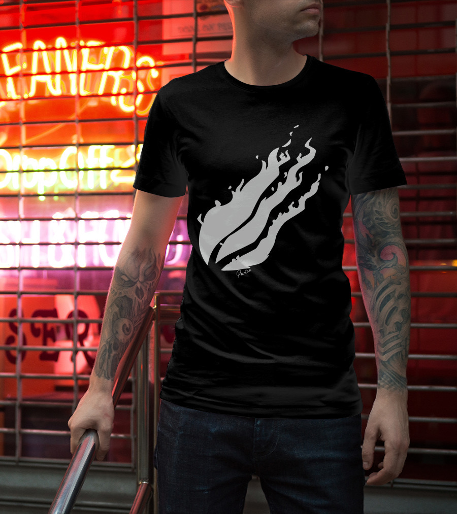 Preston Flame Black White T-Shirt