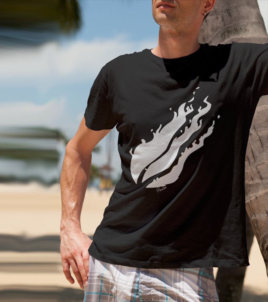 Preston Flame Black White T-Shirt