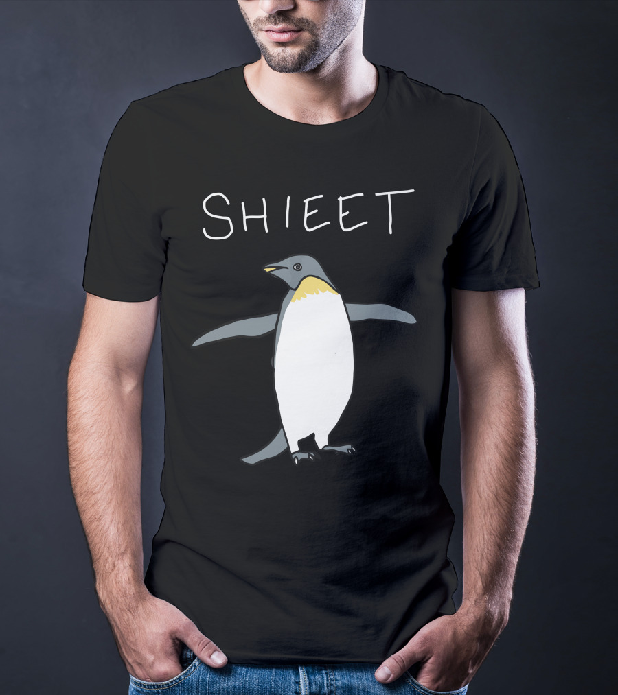 Shieet Penguin Drawing T-Shirt