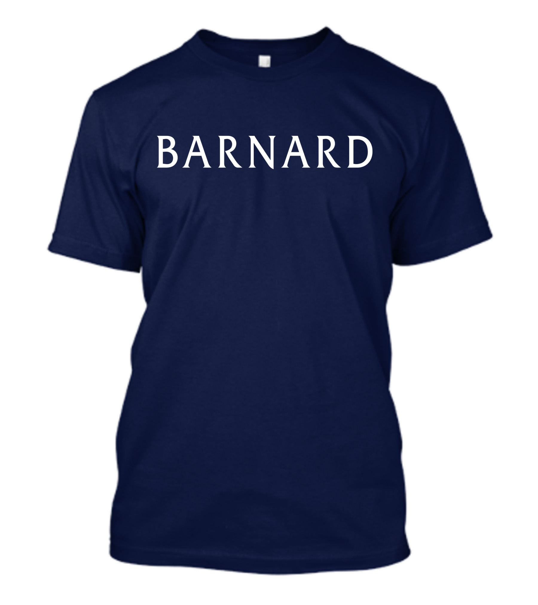 Barnard College Classic Block Text Logo Navy T-Shirt