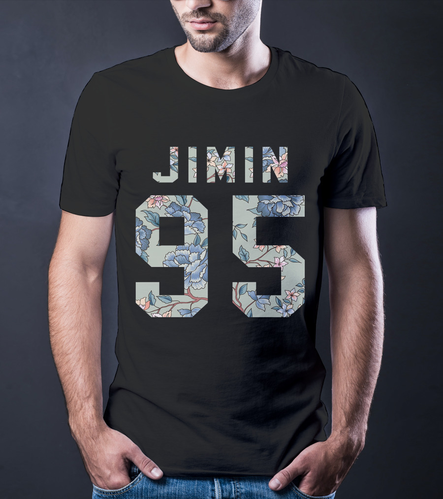 Jimin 95 Floral Pattern Kpop T-Shirt