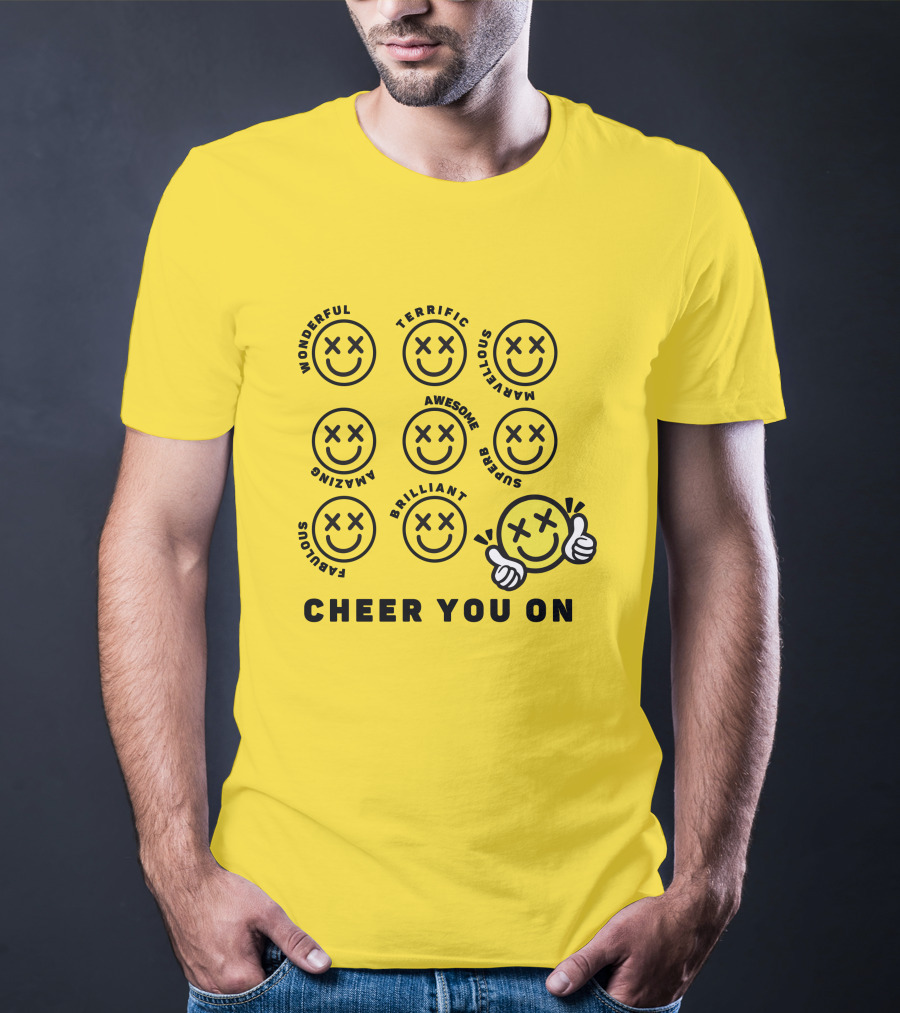 Cheer You On Gulfkanawut Marvelous Fabulous Smiley Faces T-Shirt