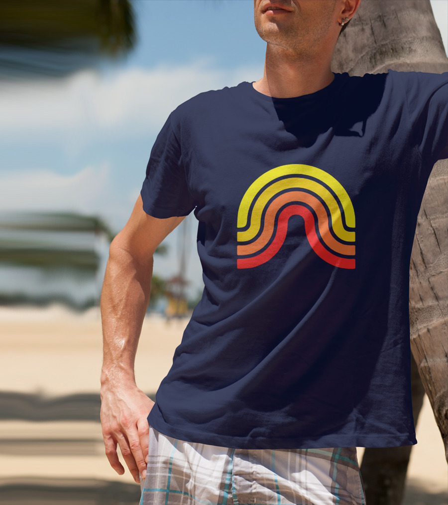 The Geoff Stuff Olden Days Rainbow Logo Geof Flramsey T-Shirt