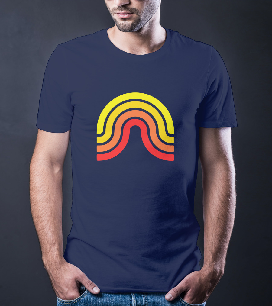 The Geoff Stuff Olden Days Rainbow Logo Geof Flramsey T-Shirt