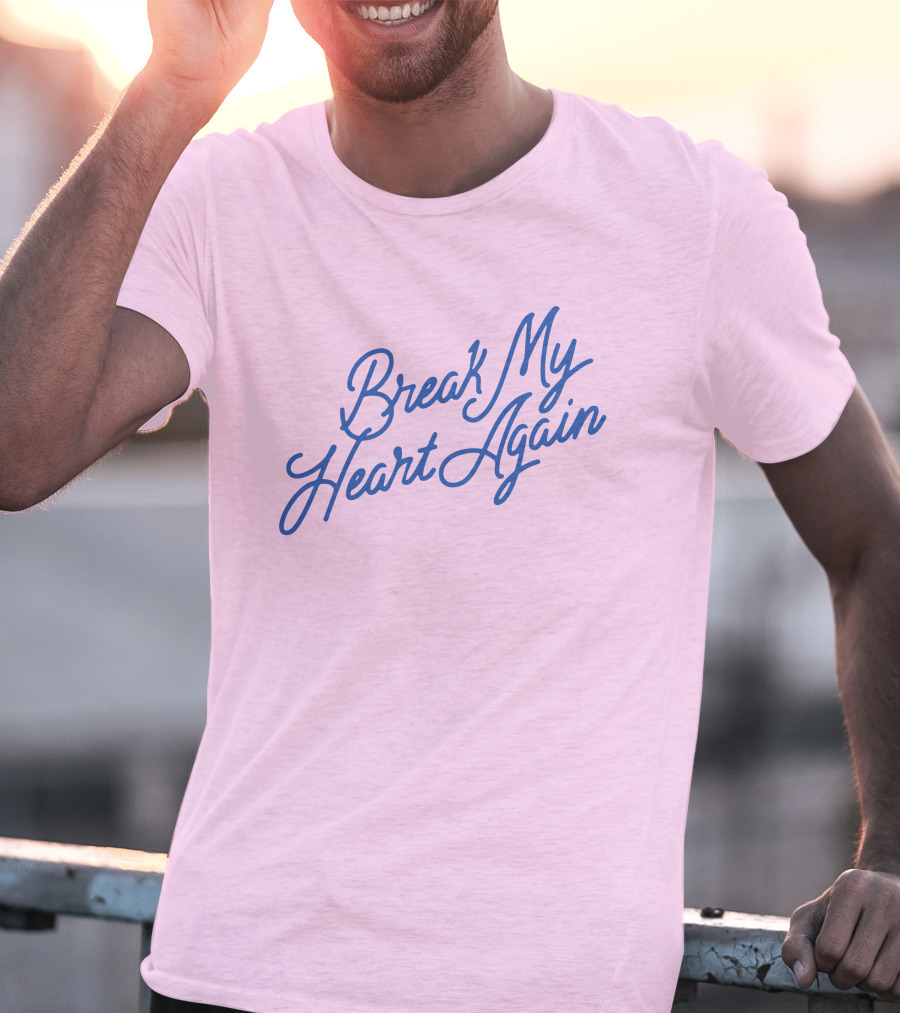 Finneas Break My Heart Again Merch Pastel Typography T-Shirt