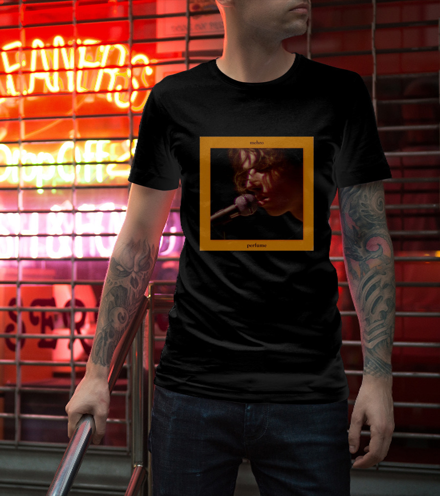 Mehro Merch Perfume Singer Photo Orange Frame T-Shirt